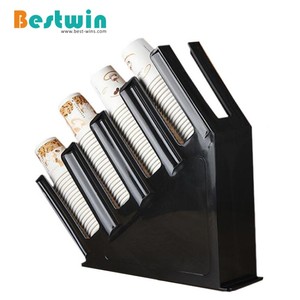 ที่ใส่ถ้วยกระดาษแบบใช้แล้วทิ้งที่วางแก้วกาแฟบาร์โรงอาหารพลาสติกสีดำ - Product Image 4