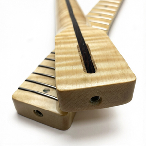 Manico per <span class=keywords><strong>Chitarra</strong></span> Elettrica All'Ingrosso TL 21 Tasti, Acero Fiammato Tigrato, Sostituzione Naturale Lucida a Forma di <span class=keywords><strong>C</strong></span> - Product Image 6