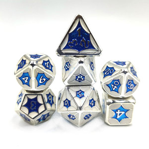Jeu de 20 dés en métal Face Gold Dragon le plus vendu pour le divertissement cool, personnalité créative, <span class=keywords><strong>RPG</strong></span> et jeux du MDN - Product Image 5