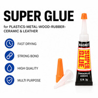Super Glue Cyanoacrylate Extra Forte pour Bois, Caoutchouc, Tissu, Réparations Domestiques – Tube de 3g sous Blister avec Carte Suspendue