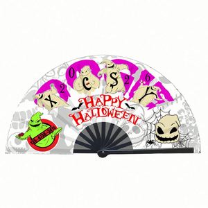 Arrival Customized <b>Large</b> Bamboo Hand <b>Fans</b> Painted with Halloween Decoration and Printed Design - Product Image 5