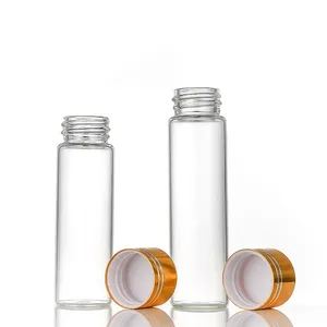 22 קוטר ורוסיליקט שקוף ברור זכוכית בקבוקוני צנצנות מיני ריק בקבוקי מדגם