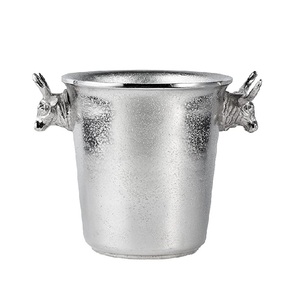 Seau à glace en aluminium argenté pour boissons, design moderne, capacité 5L, avec support en forme de tête de cerf – Vente chaude - Product Image 3