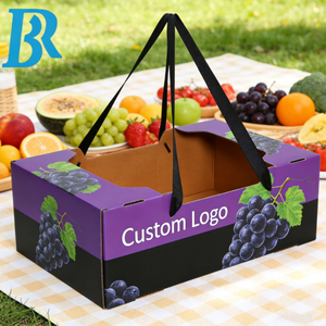Cajas <span class=keywords><strong>de</strong></span> cartón corrugado personalizadas para envíos, caja <span class=keywords><strong>de</strong></span> cartón para frutas con asas, diseño <span class=keywords><strong>de</strong></span> carpetas, caja <span class=keywords><strong>de</strong></span> exhibición para alimentos, embalaje para plátanos - Product Image 5