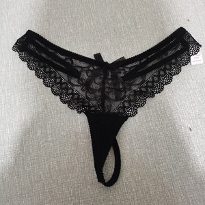 Culottes string sexy en dentelle européenne et américaine à taille basse, pas besoin de les enlever, culottes triangle sexy avec strass - Product Image 2