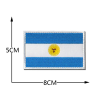 Parche Bordado con Bandera de América del Sur y América del Norte, con Gancho y Bucle, Venta al Por Mayor