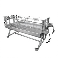 Grill Rotisserie Moderne 4 Moteurs Capacité 100kg Acier Inoxydable Écologique Machine à Rôtir Agneau Entier Cochon Barbecue 12