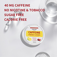Sachets Énergétiques Antioxydants Naturels à 100 mg de Caféine, Marque Privée OEM, Améliorent la Concentration, Sachets Nootropiques à Croquer pour Adultes