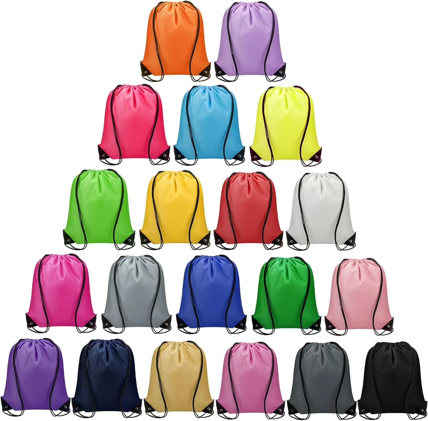 Hochwertiger individueller Logo-Zugband-Rucksack lockere Fitnessstudio-Partyschachtel in 20 Farben