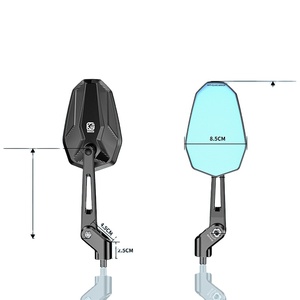 Gương chiếu hậu Hợp kim nhôm kỵ nước Phụ Kiện Xe Máy gương chiếu hậu chống chói - Product Image 2