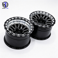 Velg Tempa 5X112 5X130 5x120 5x114.3 6x139.7/5.5/135 mm 15 16 17 18 Inch Hitam Aluminium Alloy Beadlock untuk Mobil Balap Drag
