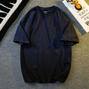 Camisa básica de algodón puro para hombre para verano <span class=keywords><strong>Camiseta</strong></span> de manga corta de diseño simple con <span class=keywords><strong>interior</strong></span> de color sólido 100% tela de punto - Product Image 3