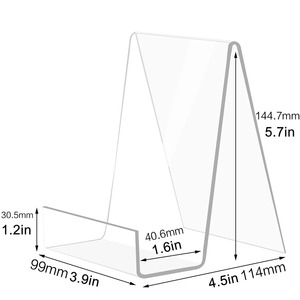 Tùy chỉnh rõ ràng <span class=keywords><strong>Acrylic</strong></span> cuốn sách đứng với gờ hiển thị giá vẽ để hiển thị sách Album truyện tranh hình ảnh <span class=keywords><strong>CDs</strong></span> tác phẩm nghệ thuật máy tính bảng - Product Image 1
