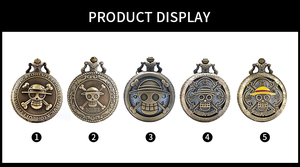 Orologio da Tasca Vintage Anime <span class=keywords><strong>One</strong></span> <span class=keywords><strong>Piece</strong></span> con Catena, Ciondolo in Metallo con Teschio Pirata di Luffy, Idea Regalo - Product Image 6