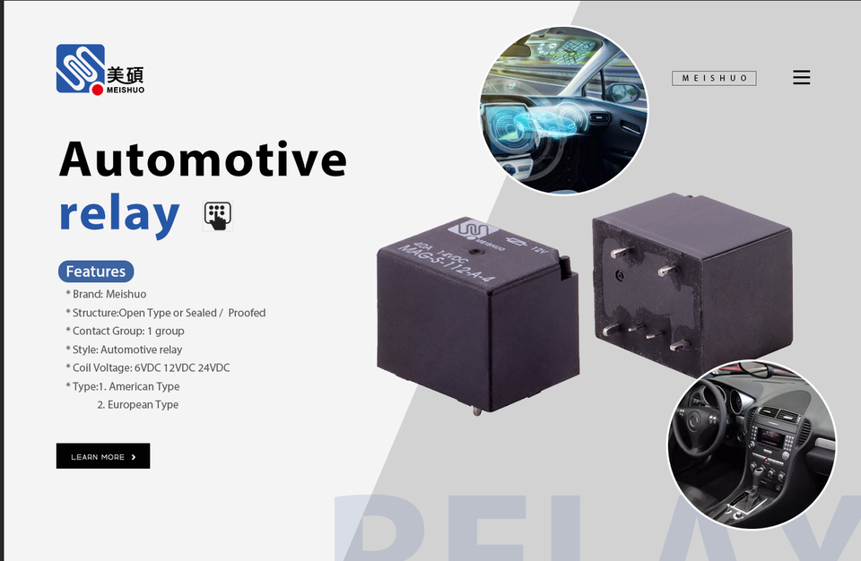 Meishuo MAG-S-112-A-4 30a 45a 12v 40a Automotive Pcb Relay for Auto Spare Parts
