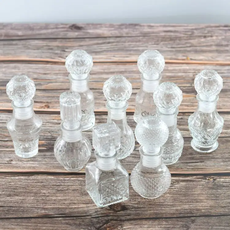 Mini Liquor Karaf Glazen Kleine Shot Flesjes Mini Saladedressing Decanter Lege Mini Alcohol Flessen Met Glazen Stop