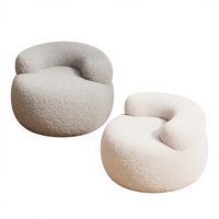 Fauteuil en velours nordique en forme de U pour la maison, le bureau et le salon