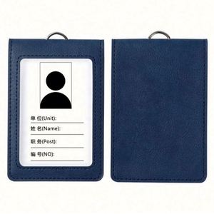 Porta Tarjetas de Visita, Porta Credenciales de Trabajo, de Cuero PU, con Logotipo Personalizado, Estilo Moderno, 3 Tamaños, con Cordón, Porta Identificación - Product Image 6