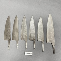CF8R6 Messerbau Damaststahl Rohling Klinge 8 Zoll Teilangel Kochmesser Klinge Pulverstahlkern Geschliffene Schneide Messer Klinge