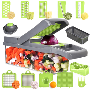 Cortador de Verduras Multifuncional Mejorado con Certificación CE/FDA, Rebanador, Picador y Cortador en Cubos para Ensaladas, Patatas, Zanahorias y Ajos - Product Image 2
