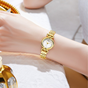 Fabric Texture Women's <b>Watch</b> Niche High End Vintage Women's Waterproof Stainless Steel Quartz <b>Watch</b> - Product Image 3