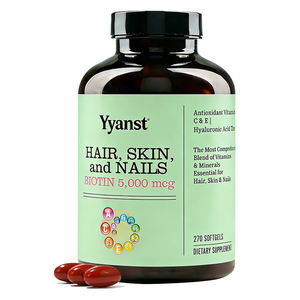 OEM/ODM 5000 mcg de biotine pour soutenir la force des cheveux et des ongles, multivitamine en gélules molles pour femmes, échantillon gratuit, dose personnalisée - Product Image 1