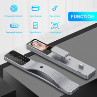 Cerradura Inteligente Tuya con Reconocimiento Facial, Cerradura Digital Automática para Puerta con Cámara, WiFi, Control Remoto por Aplicación, Videoportero