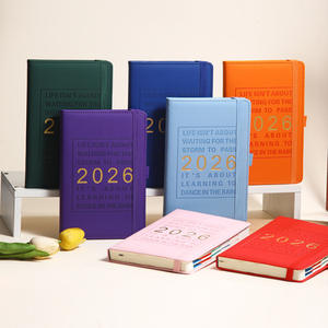 Agenda anual 2026, Bloc de notas de 365 días, A5, calendario inglés, cubierta de cuero, hilo, encuadernación de costura, correa de eficiencia mejorada - Product Image 3