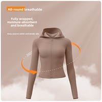 Veste de sport de plein air grande taille pour femme Cardigan mince à séchage rapide avec capuche et fermeture éclair haut à manches longues pour le cyclisme de fitness