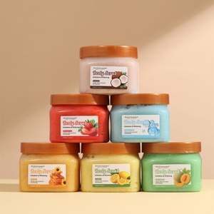 Hot Sale OEM Wholesale Natural Organic 500ml Coconut Strawberry <b>Body</b> <b>Scrub</b> Exfoliant Whitening <b>Body</b> <b>Scrub</b> - Product Image 3