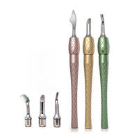 Kit de manucure professionnel pour débutants, comprenant un repousse-cuticules et une fourchette à cuticules au design fin, en acier inoxydable, outil de suppression des cuticules, directement de l'usine