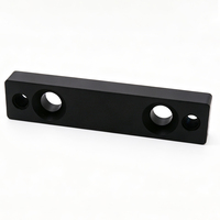 Placa de Montaje de Aluminio Personalizada, Mecanizada por CNC, Anodizada en Negro, Placa de Conexión Mecánica para Ensamblaje de Equipos
