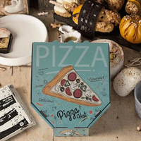 Boîte en kraft personnalisée avec logo, écologique, pelliculage mat, doublure en éponge, pour pizza, donuts, biscuits, gourmandises, plats à emporter