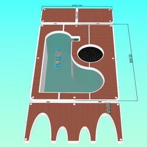 Plateforme flottante personnalisable en matériau Drop Stitch pour piscine, quai ou île gonflable, idéale pour les rivières et les yachts - Product Image 6