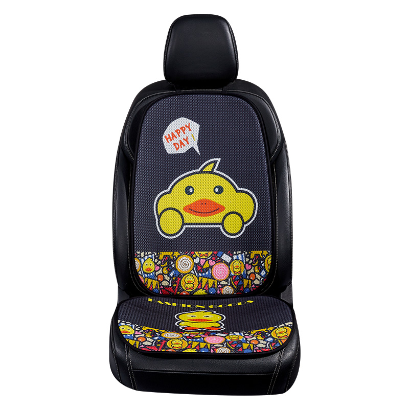 Воздухопроницаемый Сетчатый мультяшный чехол для автомобильного сиденья, моющиеся износостойкие универсальные чехлы для автомобильных сидений