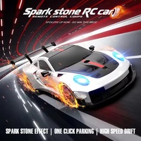 Voiture de drift RC EPT 2.4G 1:18 avec roues Flintstone, course haute vitesse, lumières LED, musique, contrôle 4 canaux, câble USB et portée de 30 m