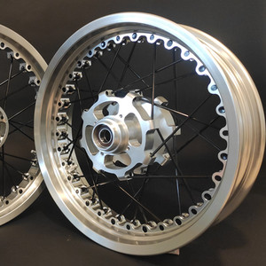 Ensemble de roues sans chambre à air pour <span class=keywords><strong>Honda</strong></span>, alliage anodisé professionnel CB <span class=keywords><strong>1100</strong></span> <span class=keywords><strong>EX</strong></span> frein à disque compatible - Product Image 2