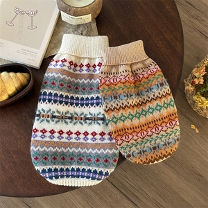Modern Geometric Patterns Eco-friendly Acrylic Dog Sweater for Winter and New Year's Holiday - Product Image 1