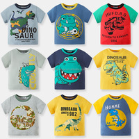 T-shirt d'été tendance pour enfants, version coréenne, 100 % coton, à manches courtes, pour garçons et filles, motif dessin animé, en stock, prix bas, vente chaude