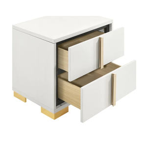 Meubles de chambre à coucher personnalisés ensemble de chambre à coucher 4 pièces blanc au design nordique - Product Image 6