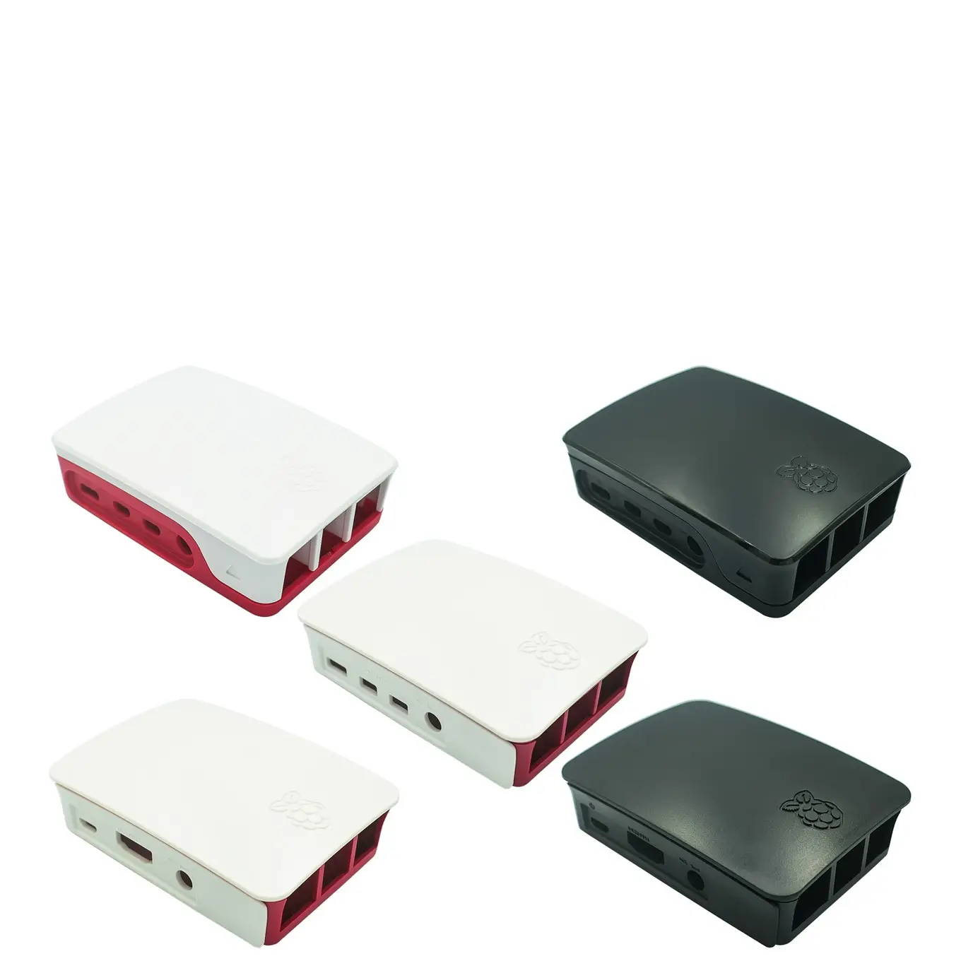 Hot Sale Raspberry Pi 4 Model B ABS Case Plastic Box White Shell Classic Design with Fan with Heatsink for Raspberry Pi 4