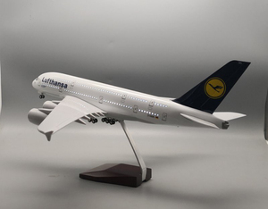 Modelo de Avión de Resina con Luces LED para Escritorio, Airbus A380 1/160, <span class=keywords><strong>Lufthansa</strong></span> Airlines, Iluminación Controlada por Sonido, Regalo Empresarial - Product Image 6