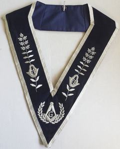 Masónica Regalia Master Mason, conjunto de piel de oveja con flecos y plata, delantal de albañil Regalia, venta al por mayor - Product Image 4