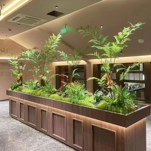 Pot d'arbre Bonsaï Vert Artificiel au Design Moderne Réaliste Petite Branche de Bureau en Faux Plastique Plante avec Feuilles de <span class=keywords><strong>Fougère</strong></span> Arbre - Product Image 4