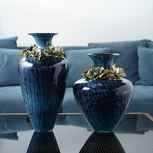SANLOREN decoración del hogar moderno de lujo elegante Decoración de mesa esmalte flor florero de mesa de <span class=keywords><strong>cristal</strong></span> <span class=keywords><strong>JARRON</strong></span> de mesa de <span class=keywords><strong>cristal</strong></span> de flores - Product Image 5