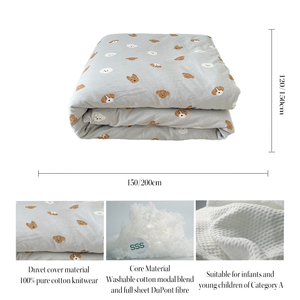 Couette en coton tricoté doux pour bébé Couverture amovible lavable Couette chaude et respirante pour la literie du berceau - Product Image 3