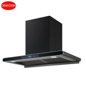 شفاط مطبخ هواتاي 600-900 مم أسود ذاتي التنظيف بقوة كبيرة مثبت على الحائط بمحرك نحاسي على شكل حرف T - Product Image 2