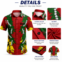 Chemise Hawaïenne Personnalisée Samoa, Chemise Aloha Tribale Polynésienne, Chemise Tropicale Hibiscus pour Hommes, Tenue de Festival Culturel du Pacifique