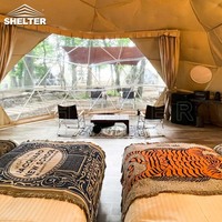 Grande tente Igloo de luxe écologique pour l'extérieur Tentes d'hôtel quatre saisons géodésiques transparentes avec cuisinière Jack Maison dôme pour glamping