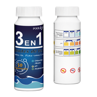 REYKON Kit de test ménager 3-en-1 en plastique pour papier de test pour boire l'eau du robinet de bain de piscine pour camping en plein air OEM/ODM